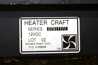 USED AQUA HOT HEATER CRAFT FAN SERIES 07011177 FOR SALE