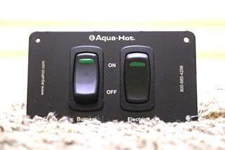 USED AQUA-HOT 2 SWITCH PANEL RV PARTS FOR SALE