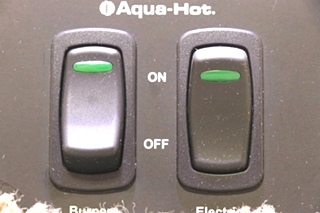 USED AQUA-HOT 2 SWITCH PANEL RV PARTS FOR SALE